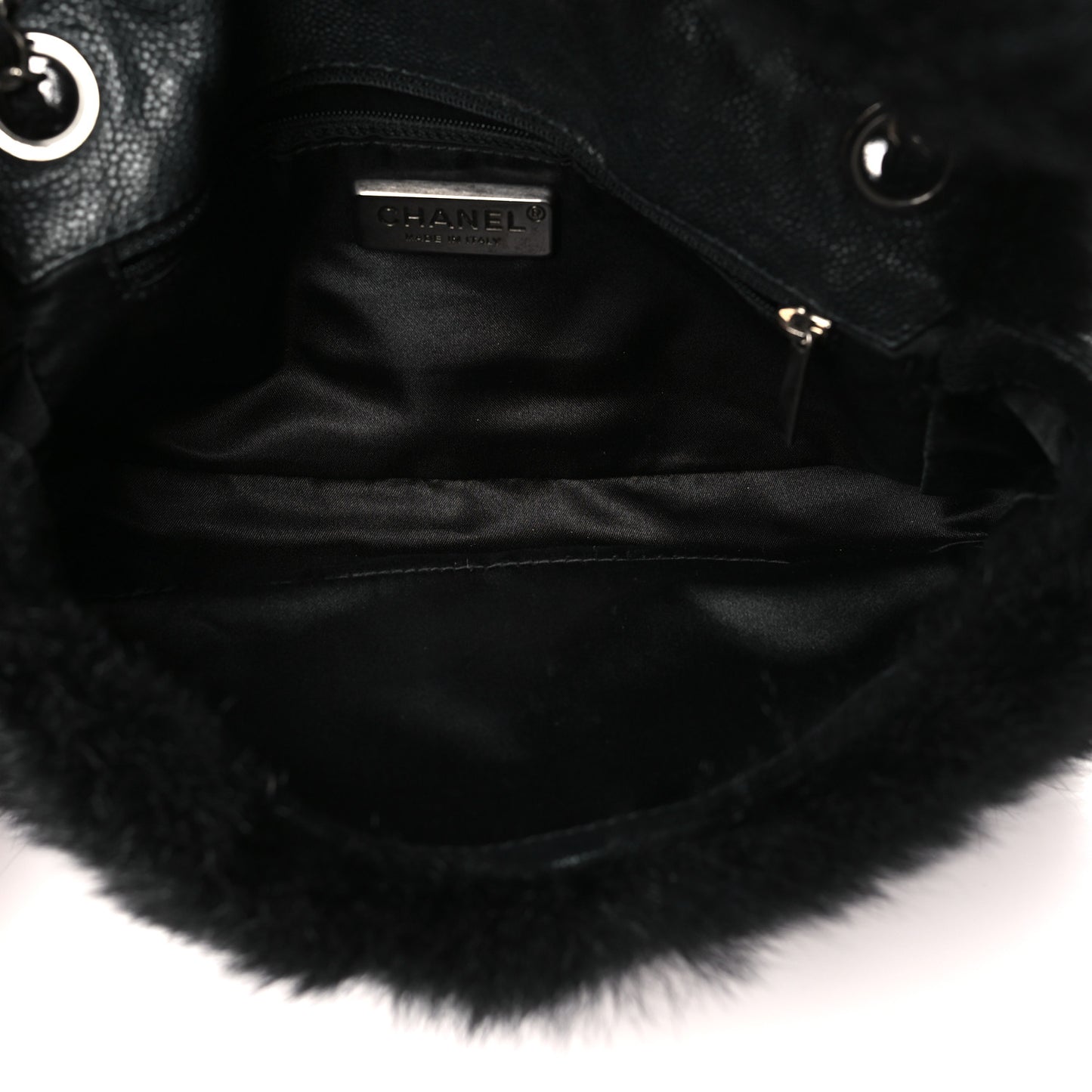 Fur Caviar Flap Black