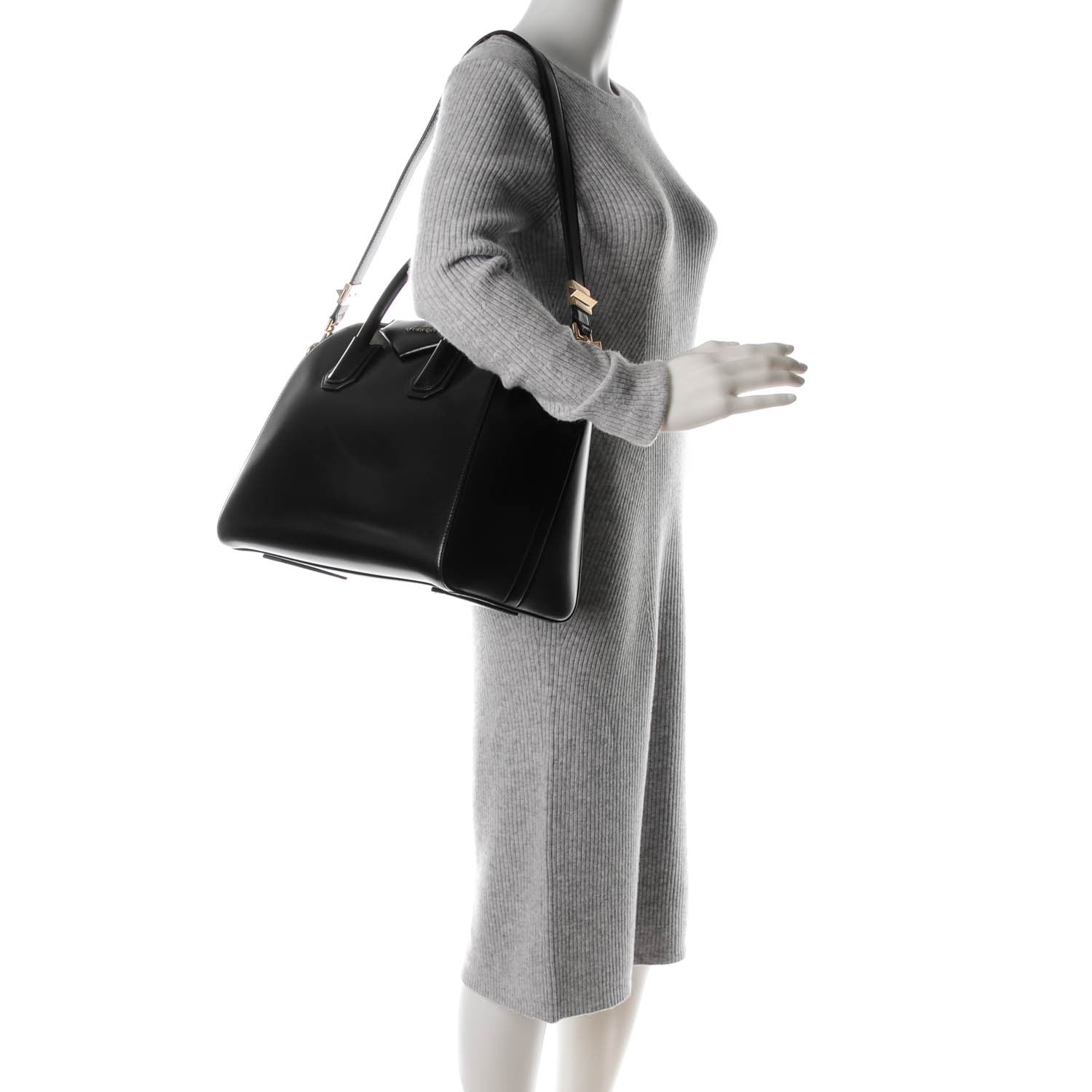 Givenchy Shiny Lord Calfskin Medium Antigona Black 2 of 7