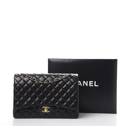 Chanel Lambskin Quilted Maxi Double Flap Black 11 of 11