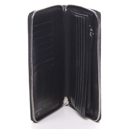 Chanel Patent Quilted Large Zip Around Organizer Wallet So Black 5 of 10
