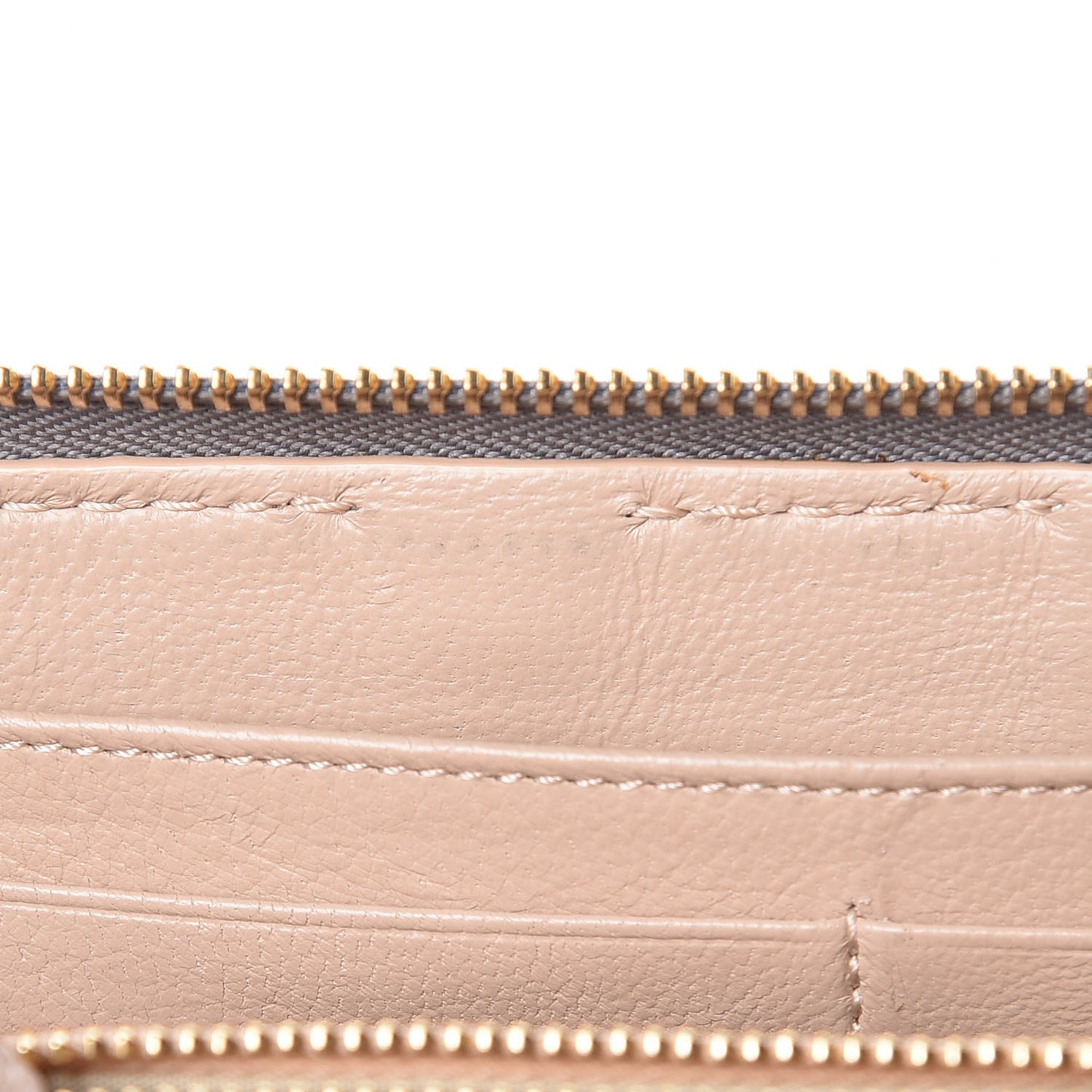 Calfskin Marcie Long Zip Around Wallet Cashmere Grey