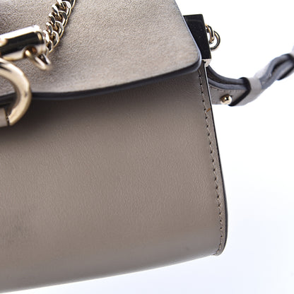 Chloe Suede Calfskin Mini Faye Shoulder Bag Motty Grey 11 of 15