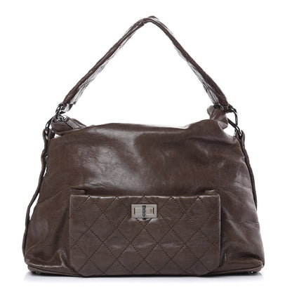 Chanel Lambskin Quilted 8 Knots Hobo Brown 1 of 13