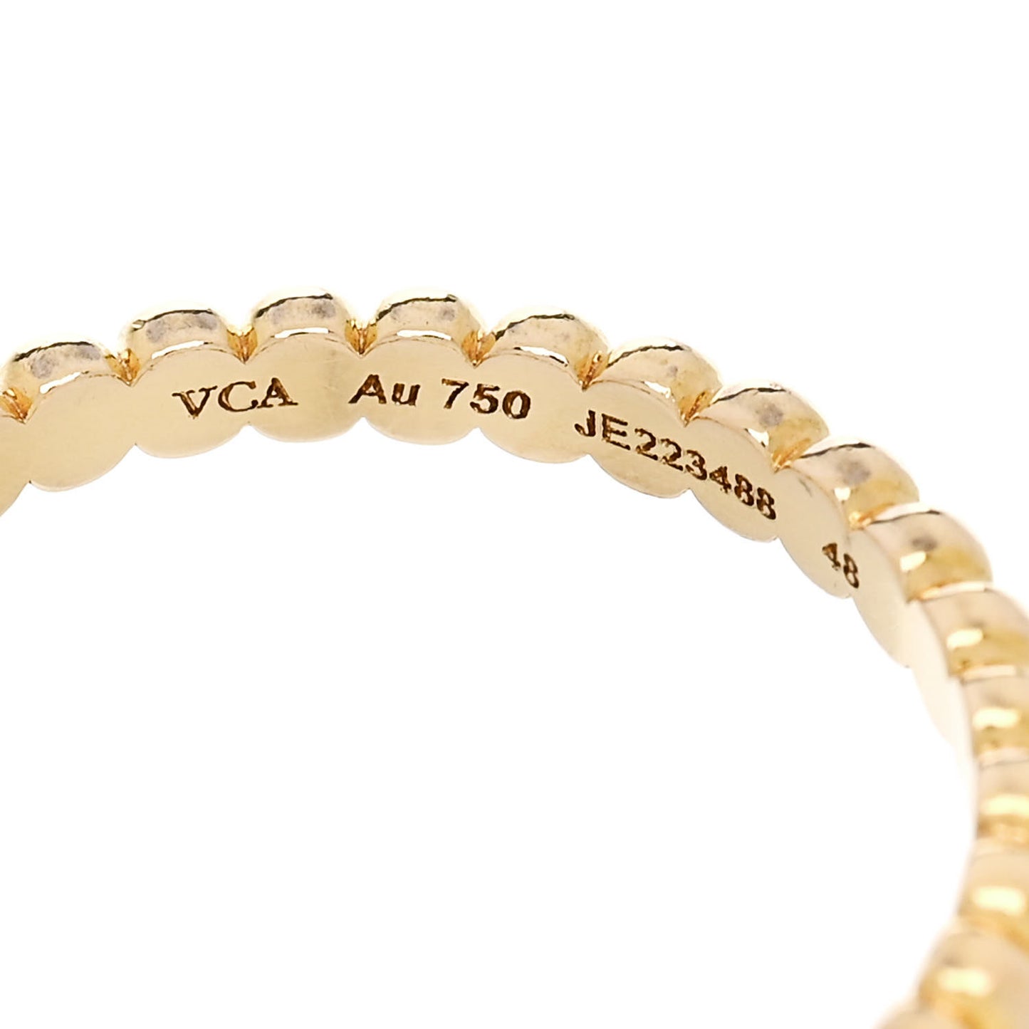 18K Yellow Gold Small Perlee Ring 48 4.5