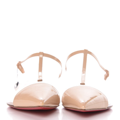 Christian Louboutin Patent PVC Nosy Flats 41.5 Nude Transparent 2 of 8