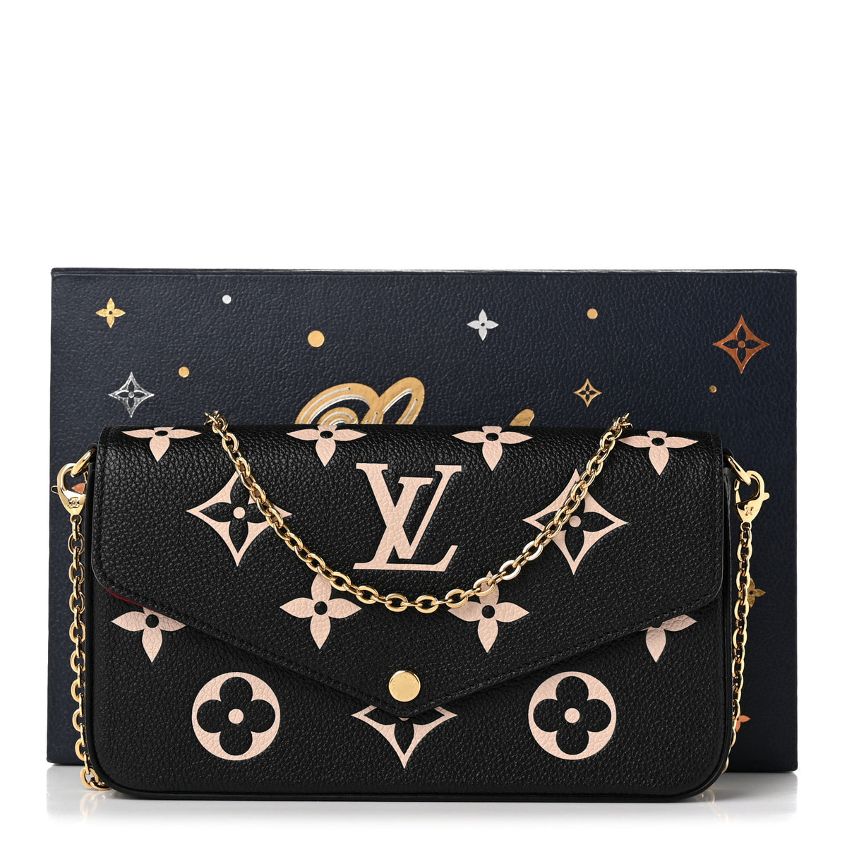 Louis Vuitton Empreinte Monogram Giant Felicie Pochette  Black Beige 10 of 10