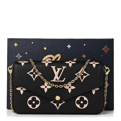 Louis Vuitton Empreinte Monogram Giant Felicie Pochette  Black Beige 10 of 10