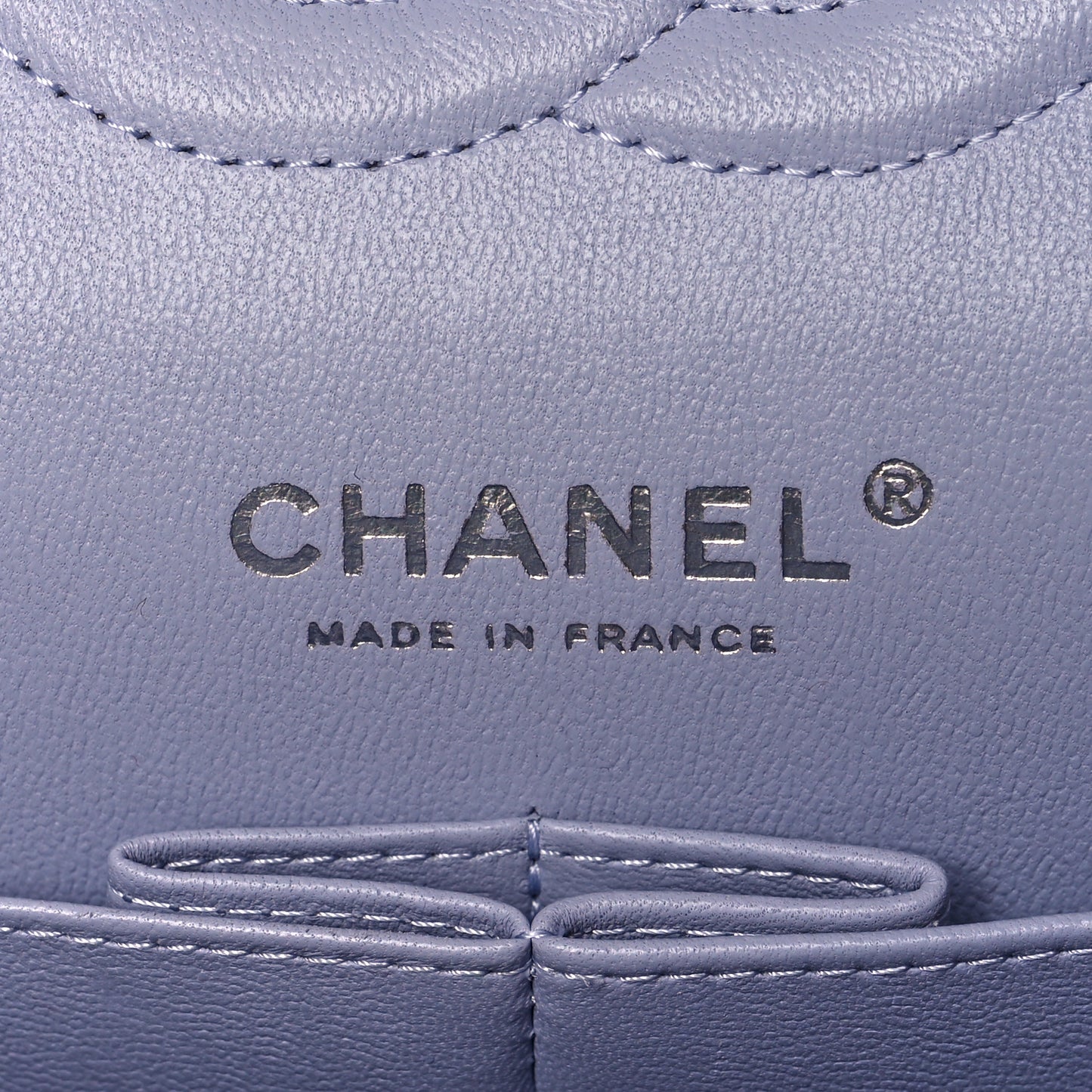 Caviar Quilted Medium Double Flap Light Purple