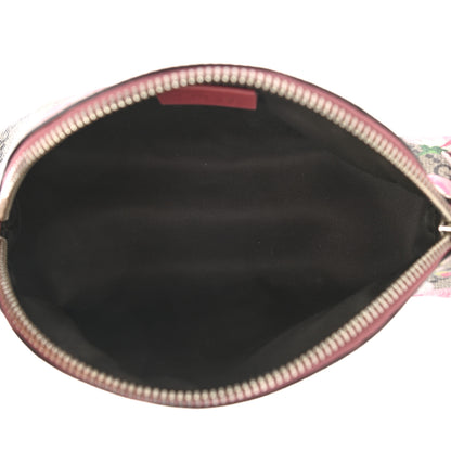Gucci GG Supreme Monogram Blooms Small Pouch Cosmetic Case Beige Multicolor Dry Rose 5 of 7