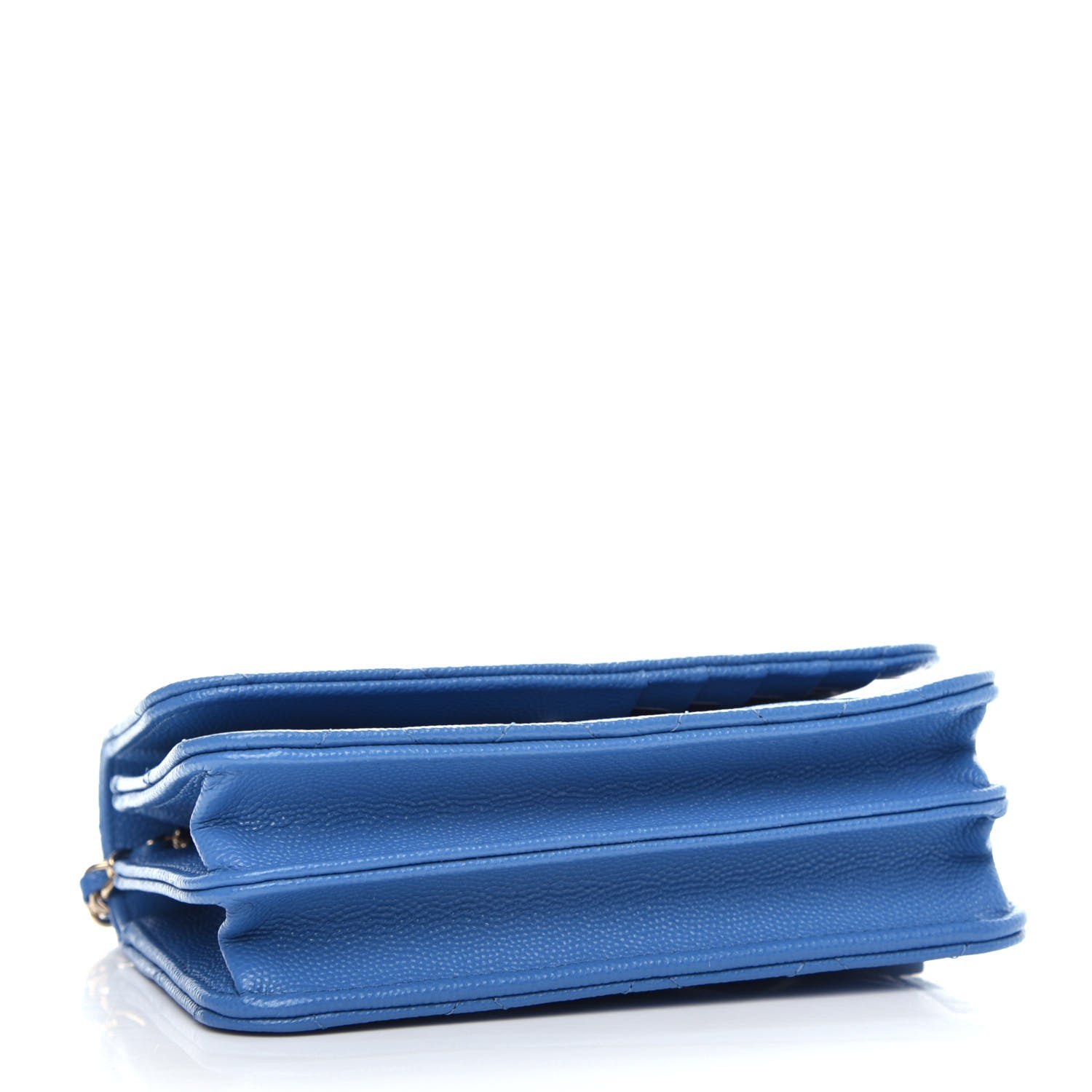 Chanel Caviar Quilted Mini Wallet On Chain WOC Blue 4 of 11