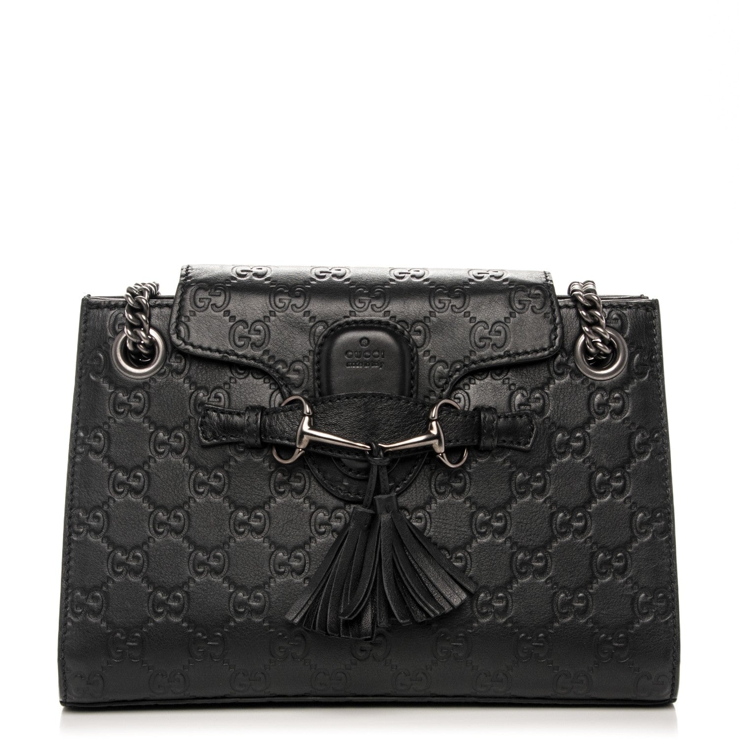 Gucci Guccissima Small Emily Shoulder Bag Black 1 of 8