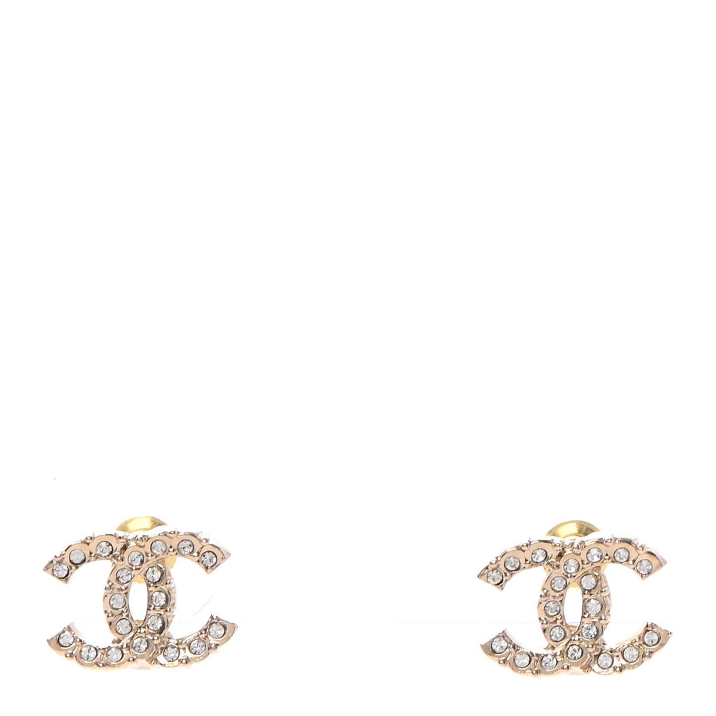 Crystal CC Earrings Gold