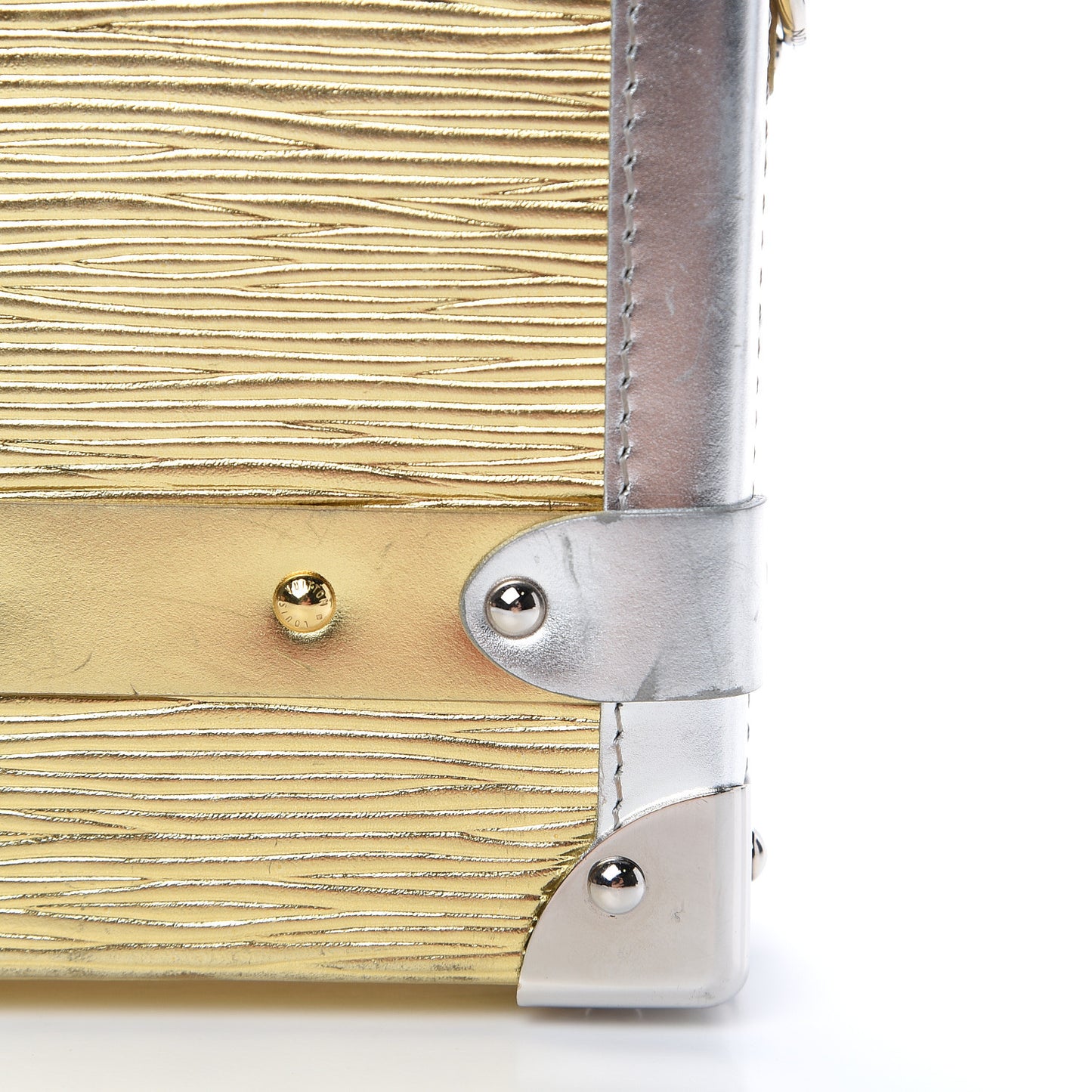 Metallic Epi Petite Malle Gold