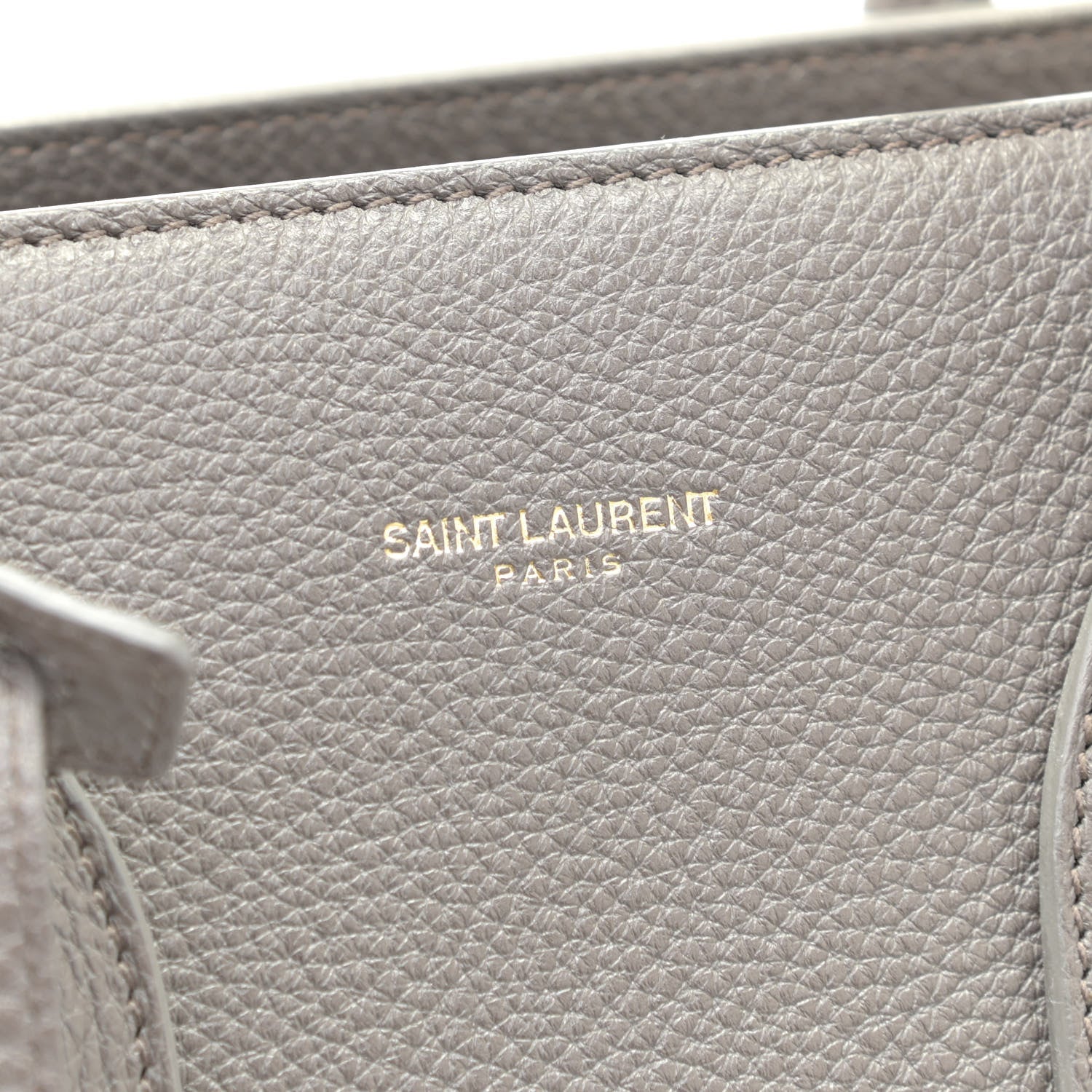Saint Laurent Grained Calfskin Small Sac De Jour Fog 10 of 12