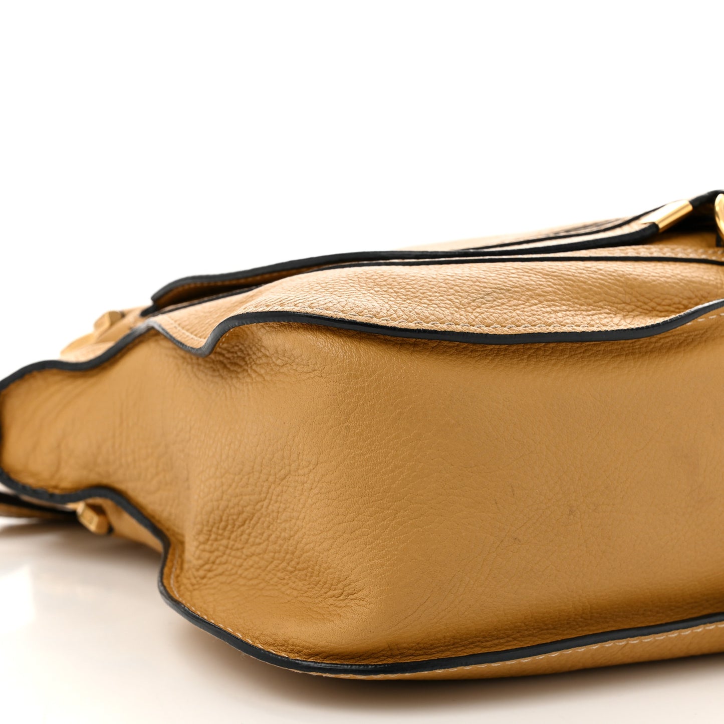 Calfskin Medium Marcie Satchel Sand Shell