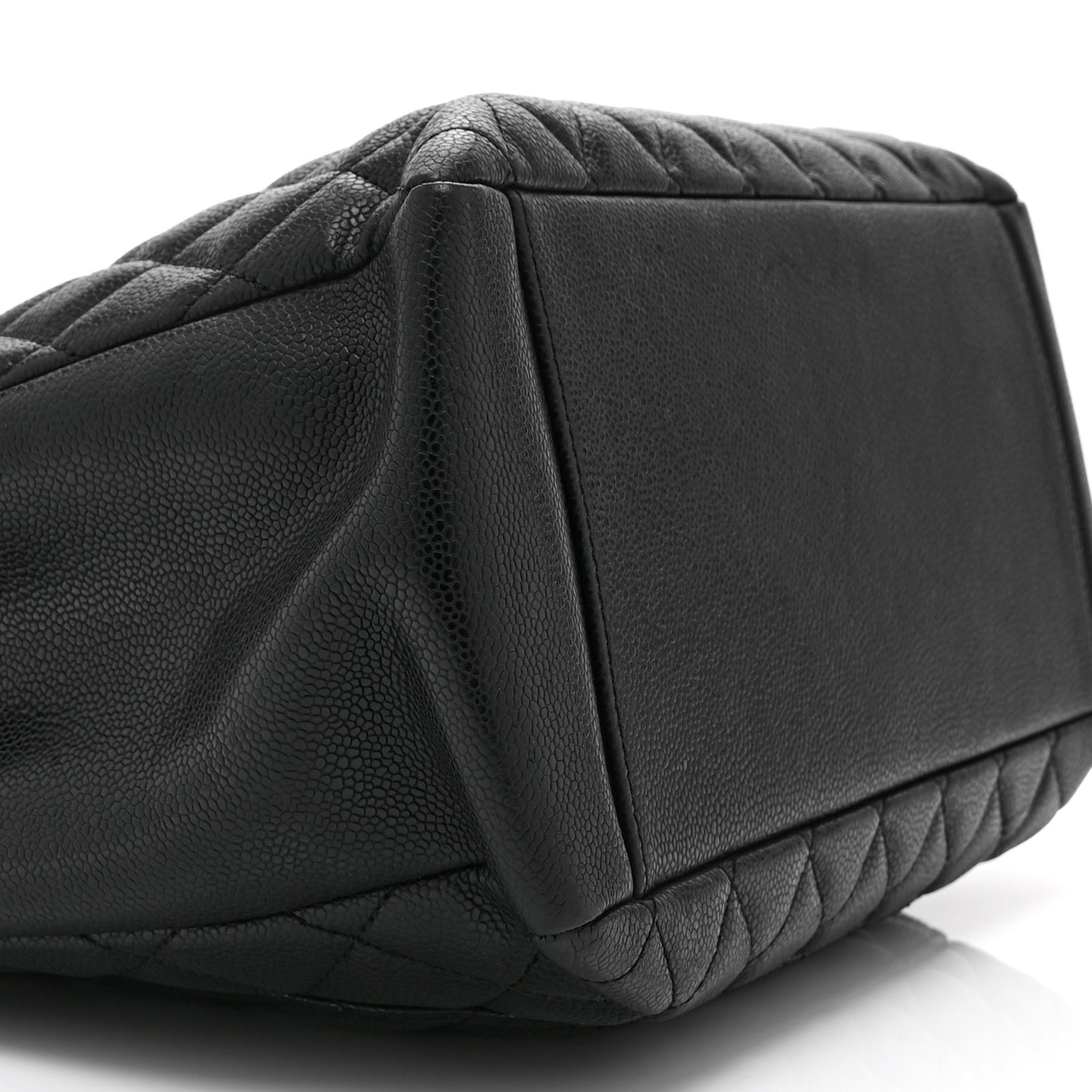 Caviar Quilted Grand Shopping Tote GST Black