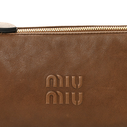Miu Miu Nappa Aviator Mini Pouch Rovere 7 of 9
