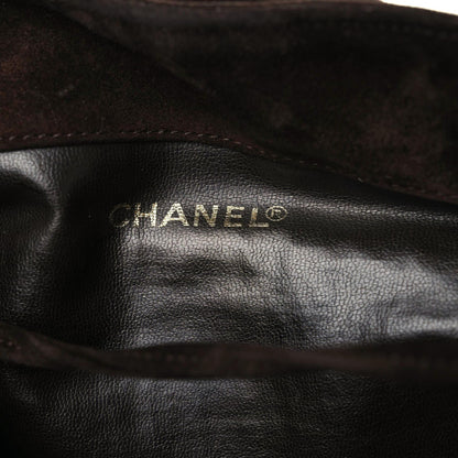 Chanel Suede CC Drawstring Backpack Brown 14 of 15