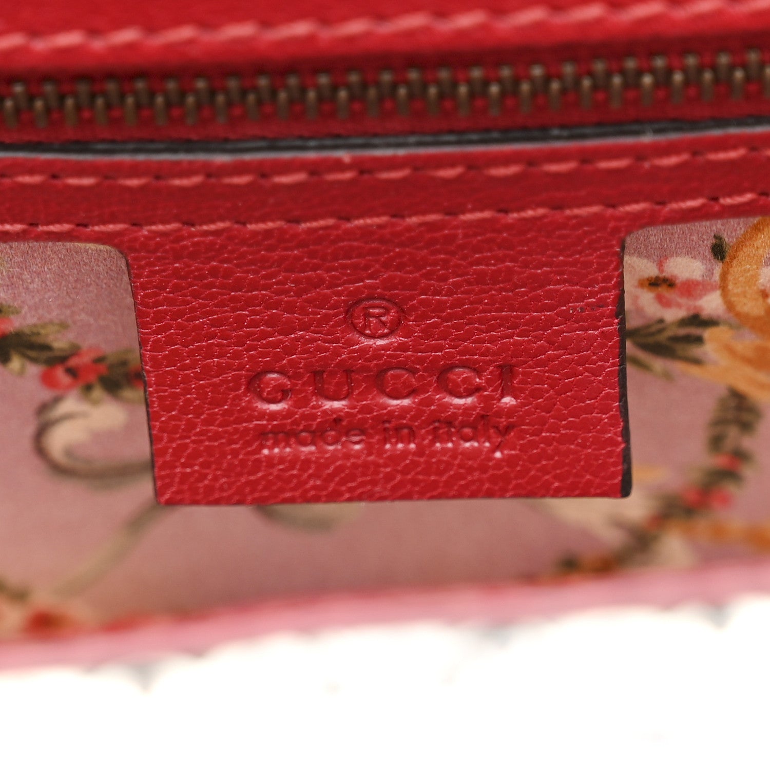Gucci Calfskin Snakeskin Studded Small Ottilia Top Handle Bag Hibiscus Red 7 of 16