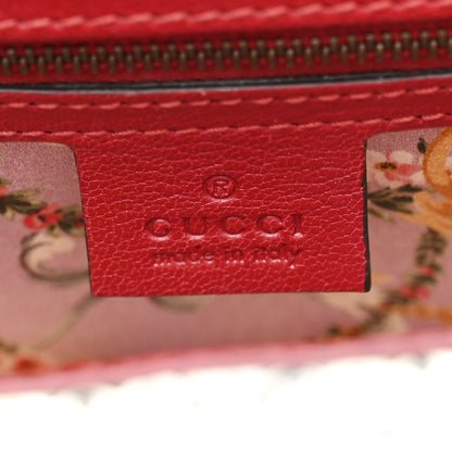 Gucci Calfskin Snakeskin Studded Small Ottilia Top Handle Bag Hibiscus Red 7 of 16