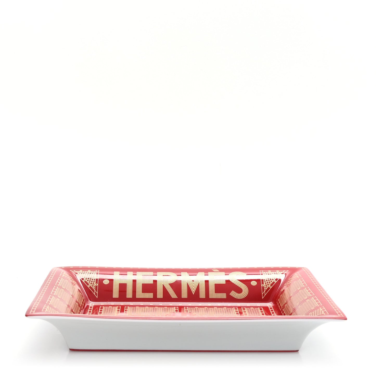 Porcelain Sellier Change Tray Rouge Or