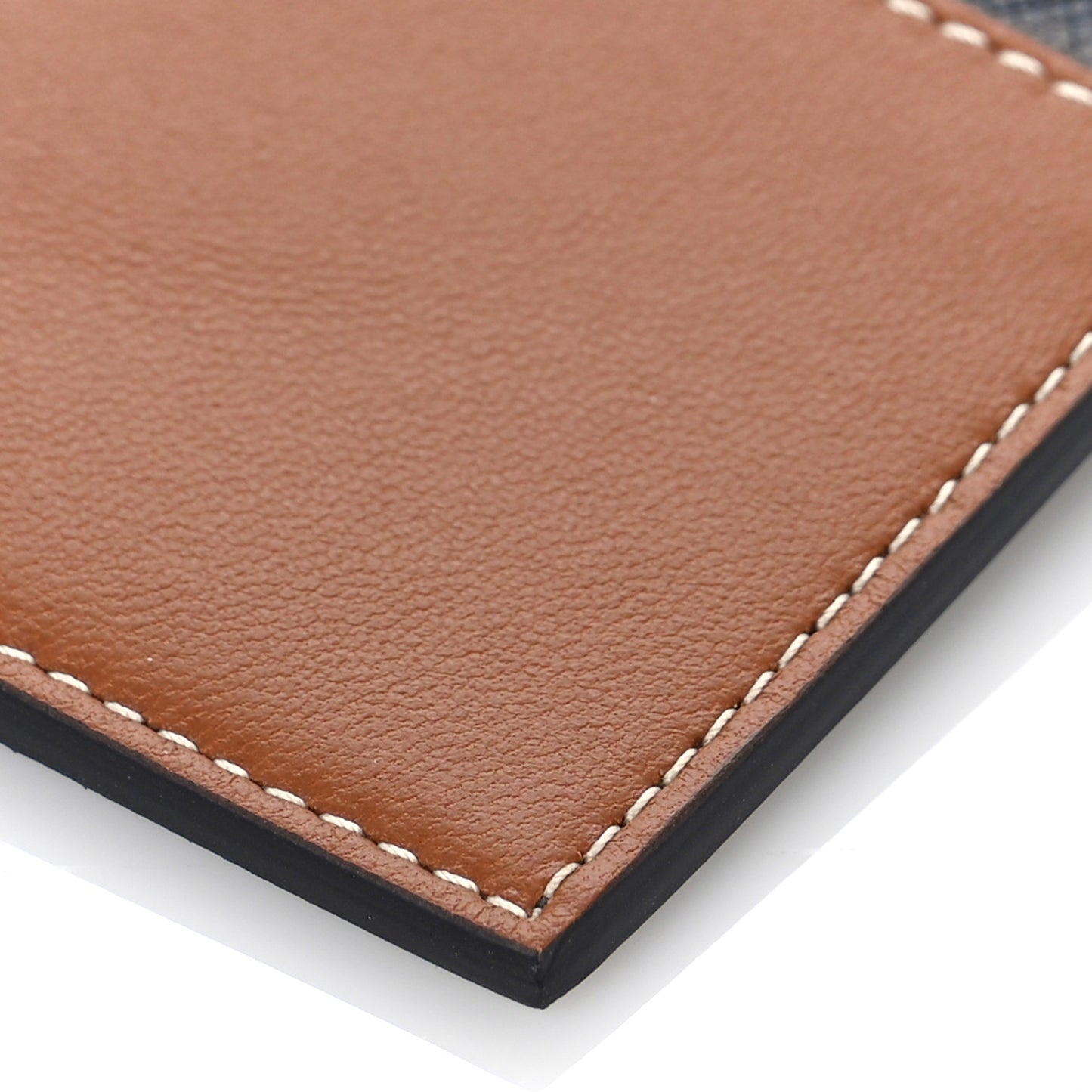 Triomphe Canvas Zipped Card Holder Tan