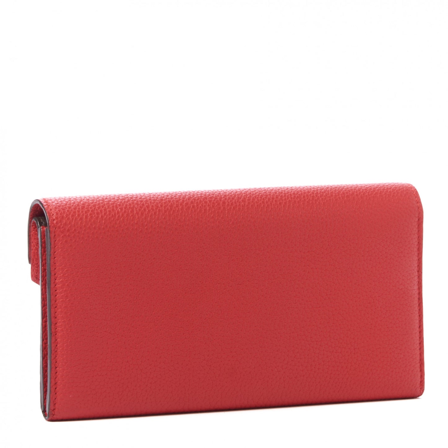 Calfskin Double V Wallet Rubis