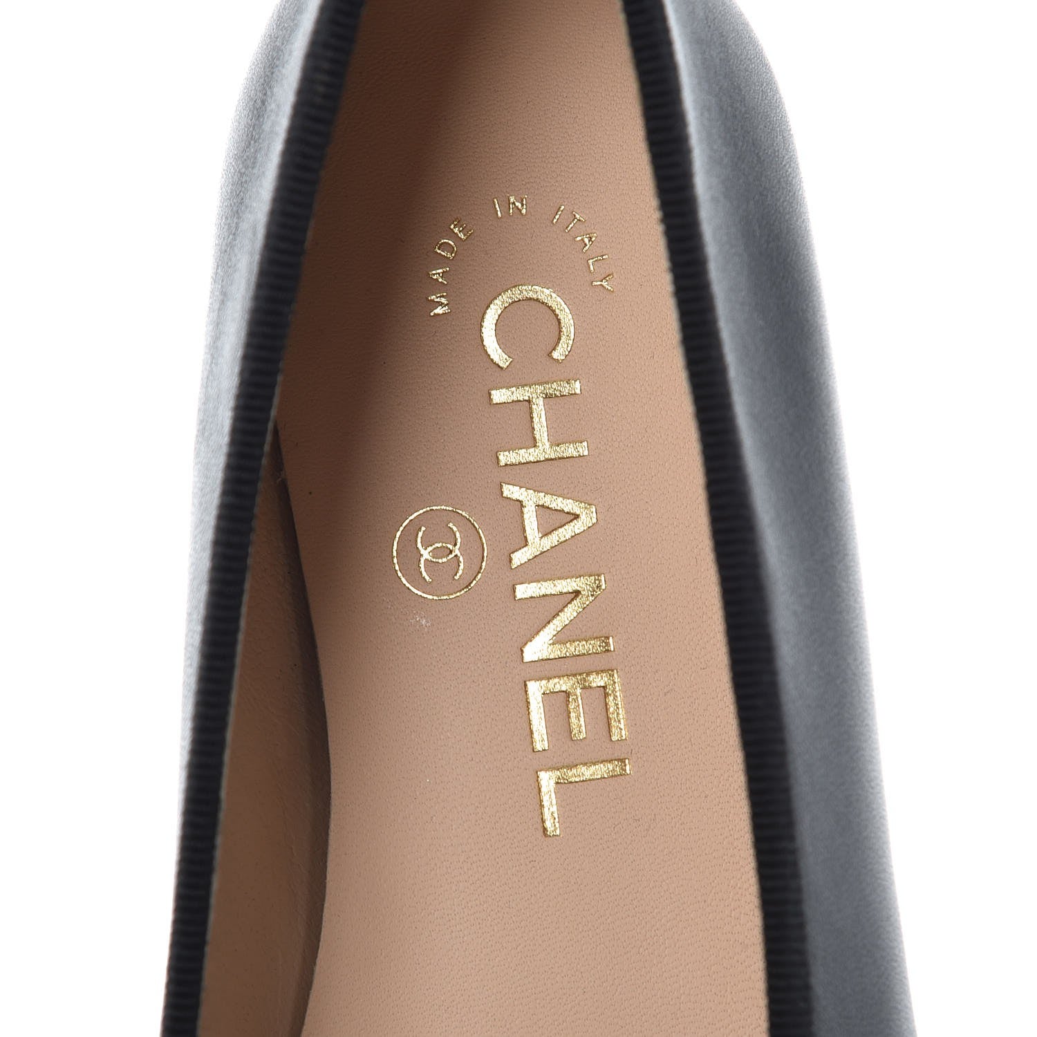 Chanel Lambskin Cap Toe Ballerina Flats 36 Black Light Gold 6 of 8