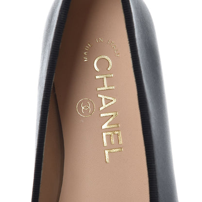 Chanel Lambskin Cap Toe Ballerina Flats 36 Black Light Gold 6 of 8