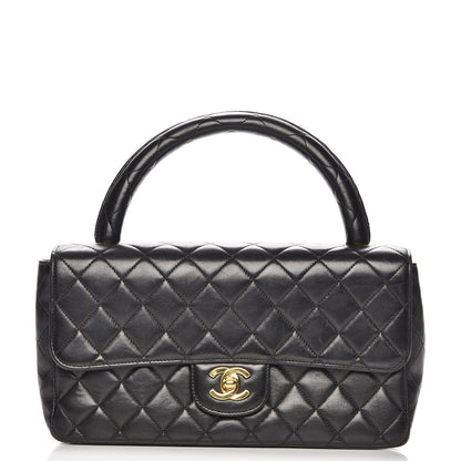 Chanel Lambskin Quilted Medium Rectangular Kelly Flap Bag Black 1 of 11