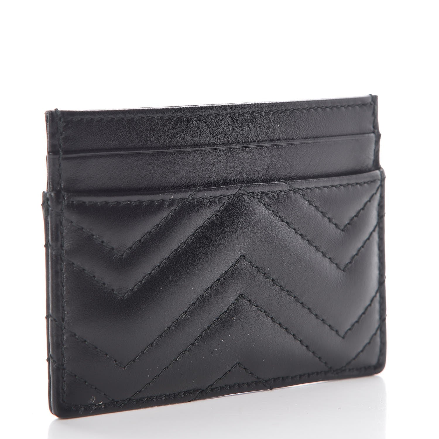 Gucci Calfskin Matelasse GG Marmont Card Holder Black 3 of 7