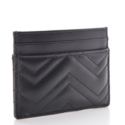 Gucci Calfskin Matelasse GG Marmont Card Holder Black 3 of 7