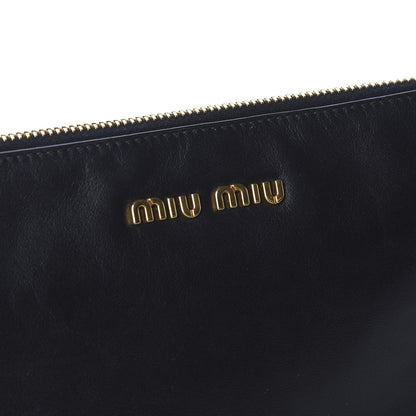 Miu Miu Soft Calf Studded Zip Pouch Black 9 of 9