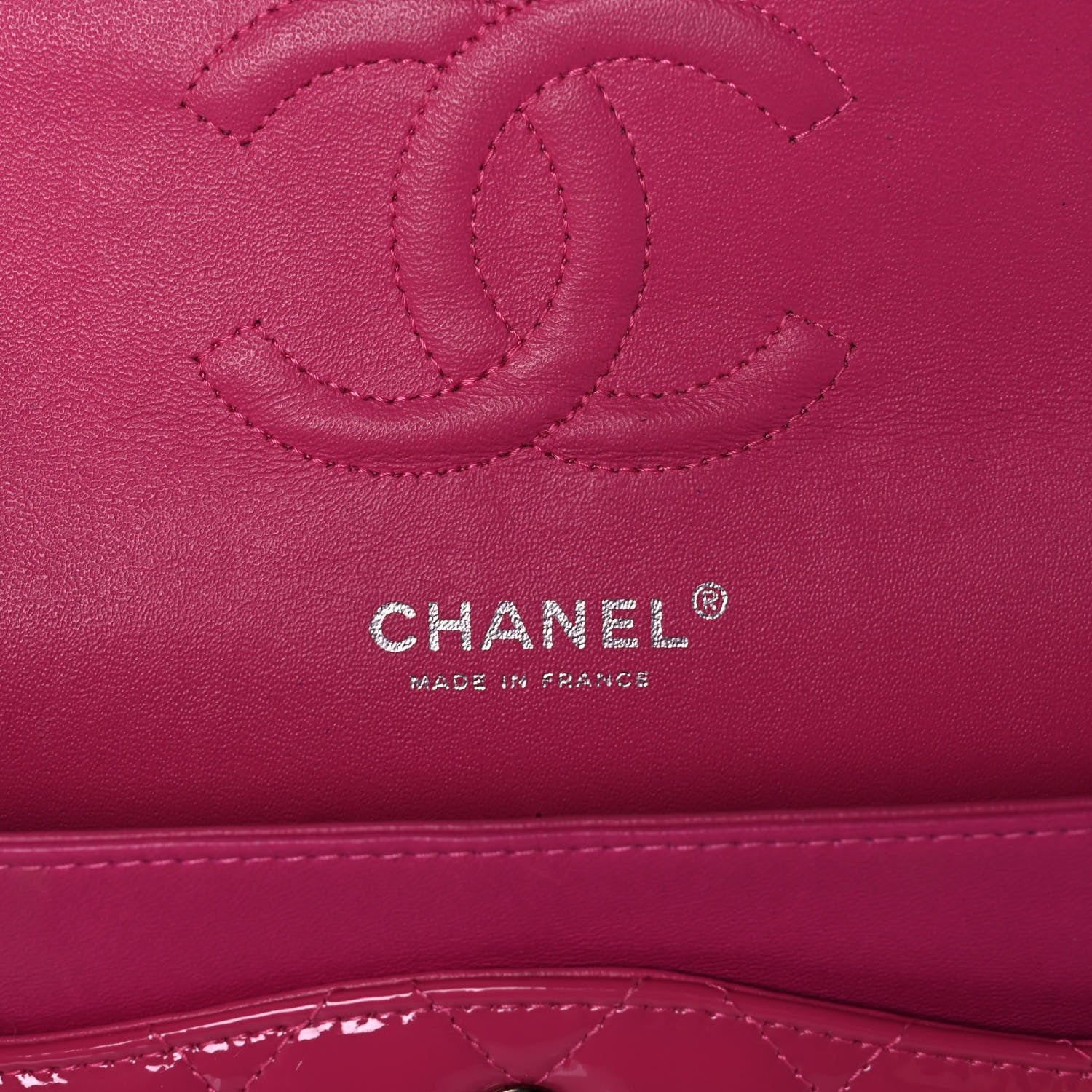 Chanel Patent Quilted Medium Double Flap Fuchsia 6 of 11