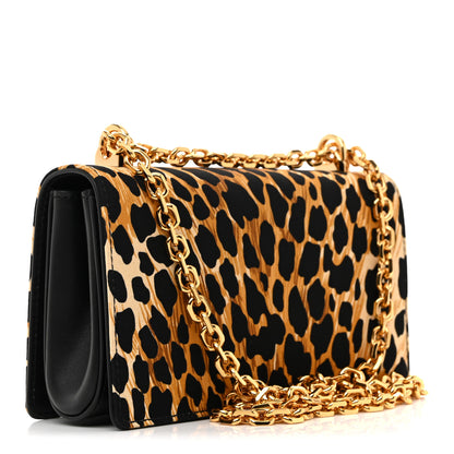 Dolce & Gabbana Satin Ocelot Printed DG Girls Phone Bag Black 4 of 19