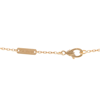 Van Cleef & Arpels 18K Yellow Gold Guilloche Vintage Alhambra Pendant Necklace 4 of 5