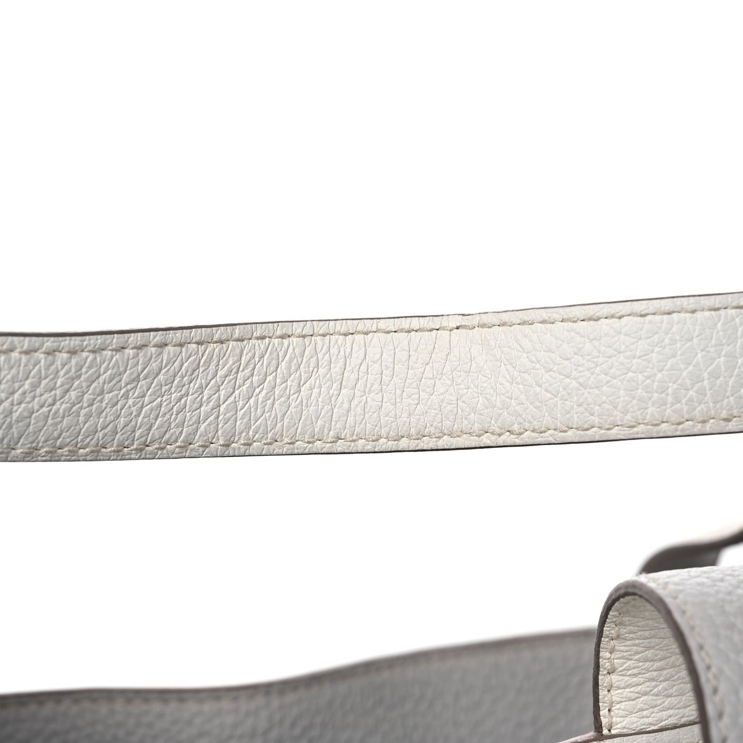 Taurillon Clemence Double Sens 45 Reversible Tote White Gris Perle