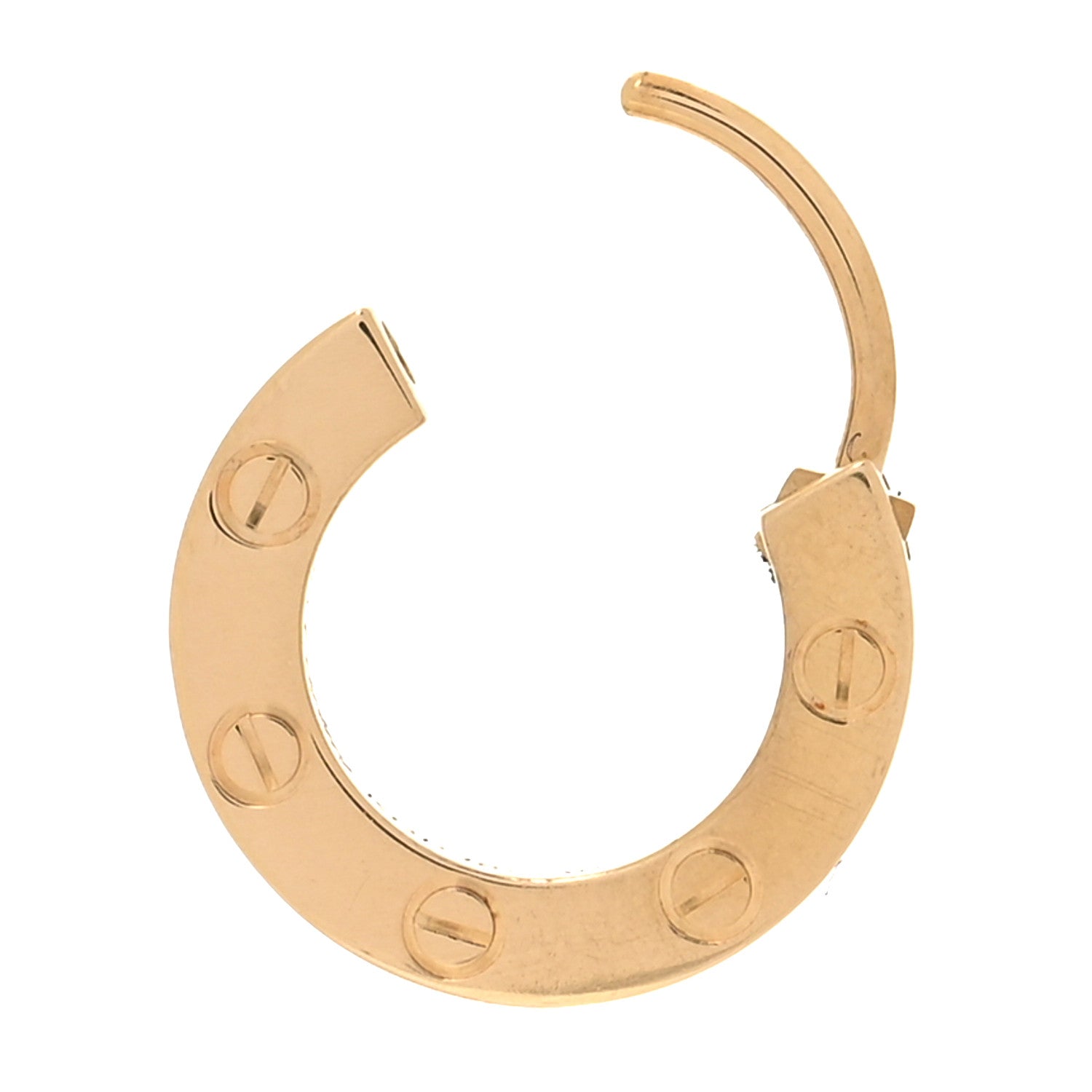 Cartier 18K Yellow Gold Single LOVE Hoop Earring 3 of 6