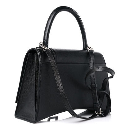 Balenciaga Grained Calfskin Medium Hourglass Top Handle Bag Black 3 of 11