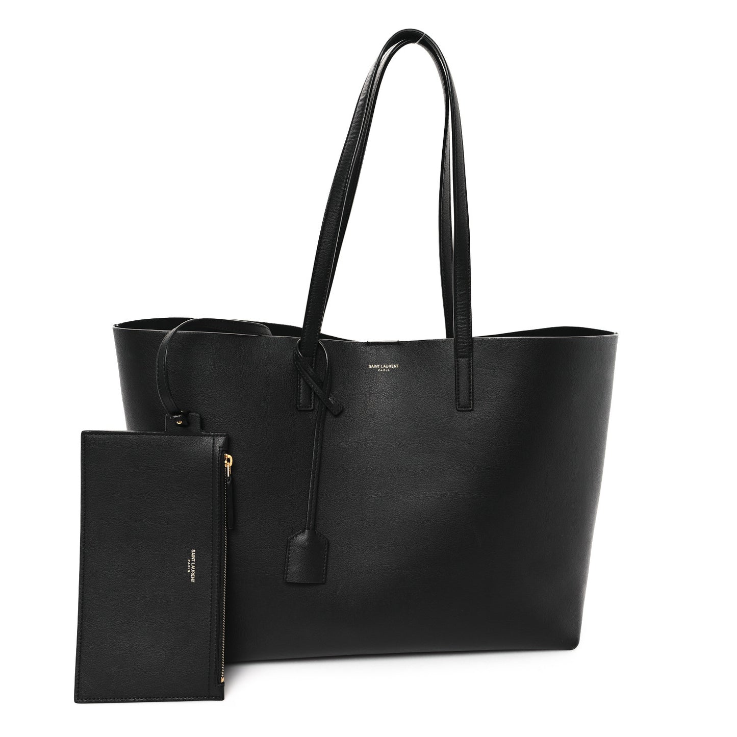 Calfskin Large Shopping Tote Black