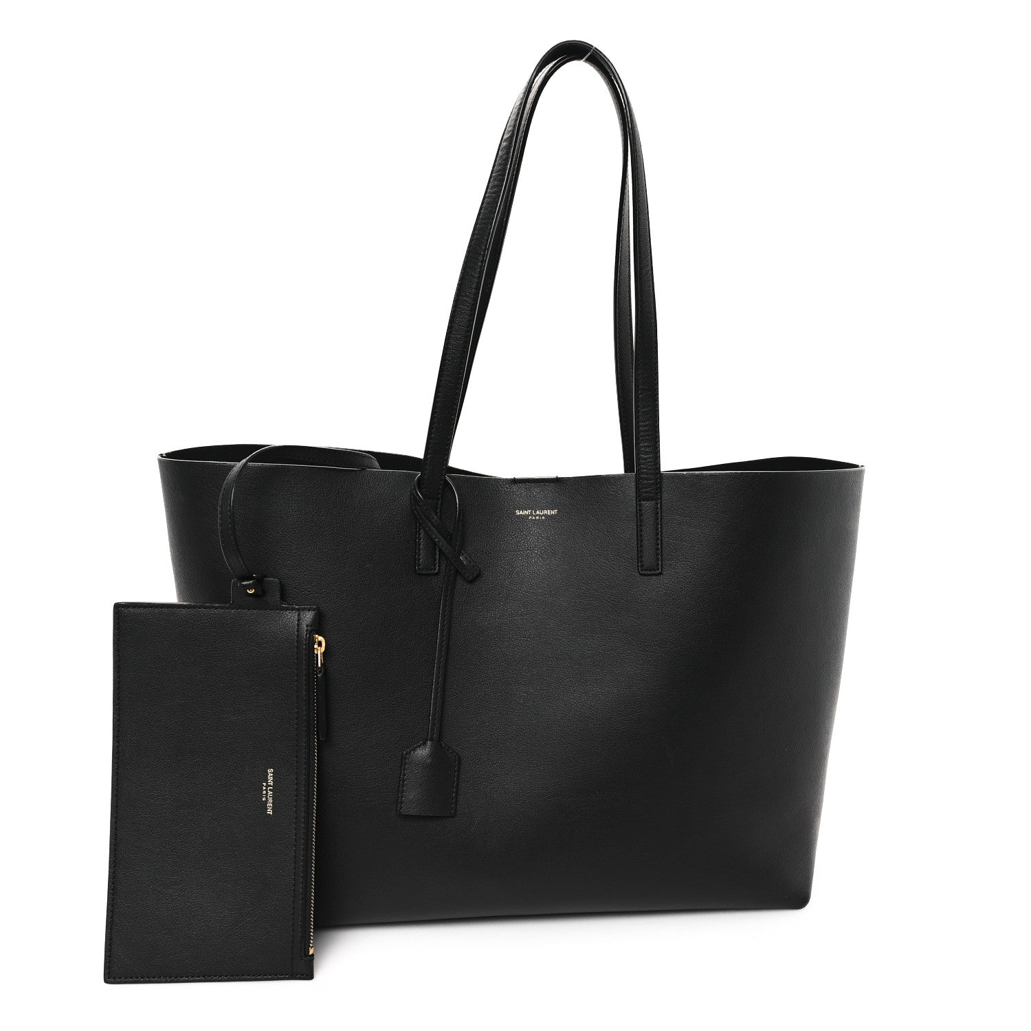 Saint Laurent Calfskin Large Shopping Tote Black 3 of 12