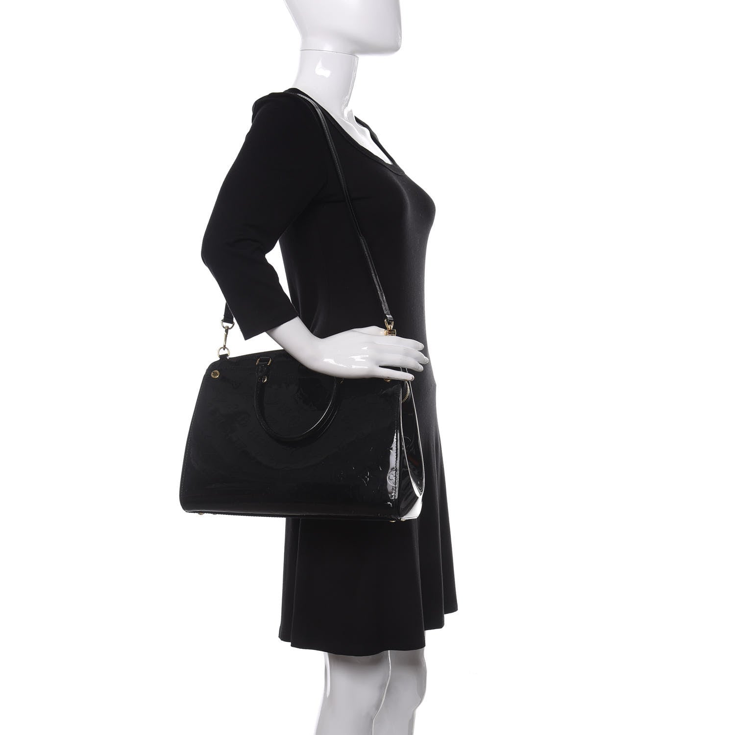 Louis Vuitton Vernis Brea MM Black 2 of 10