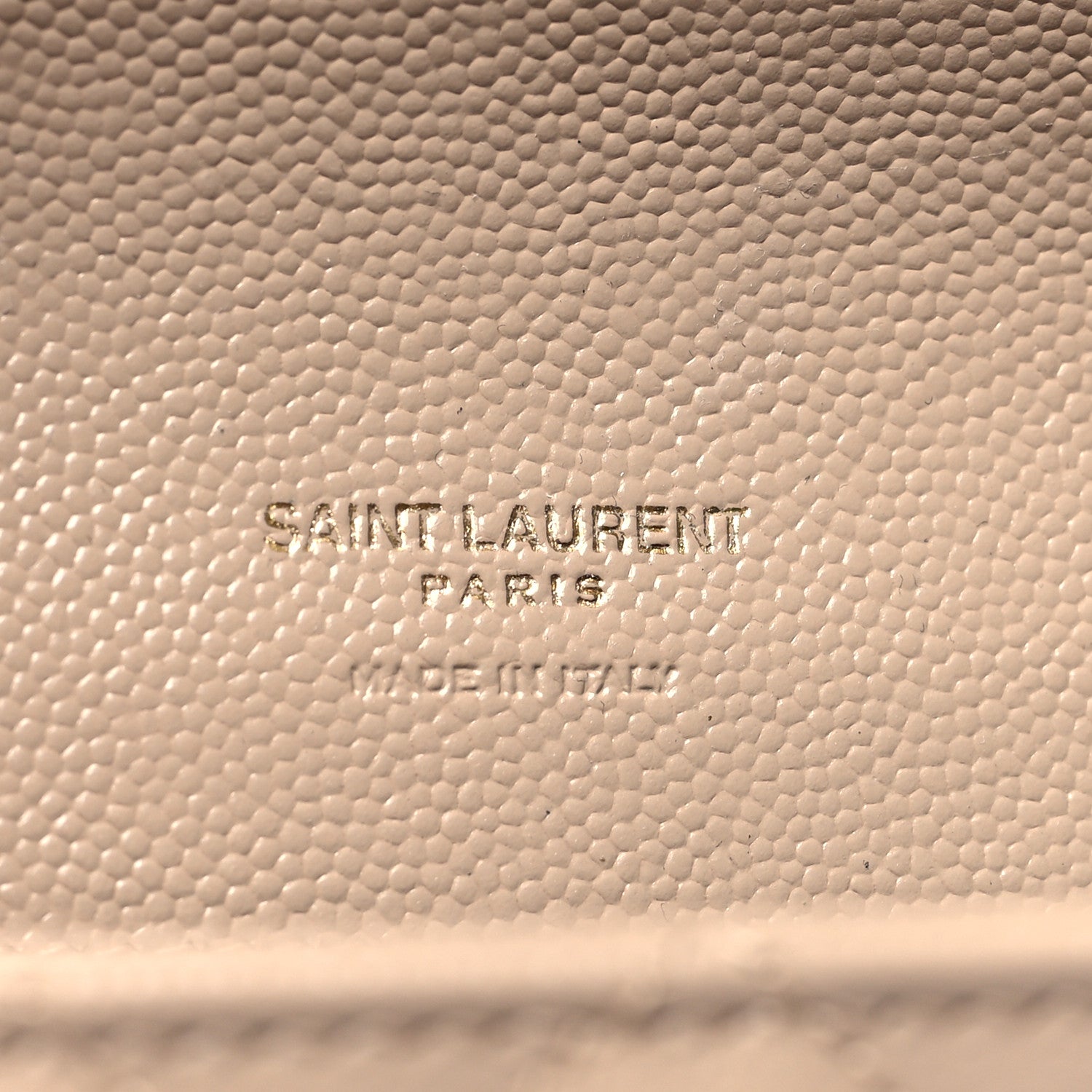 Saint Laurent Grain De Poudre Textured Mixed Matelasse Triquilt Monogram Clutch Dark Beige 6 of 11