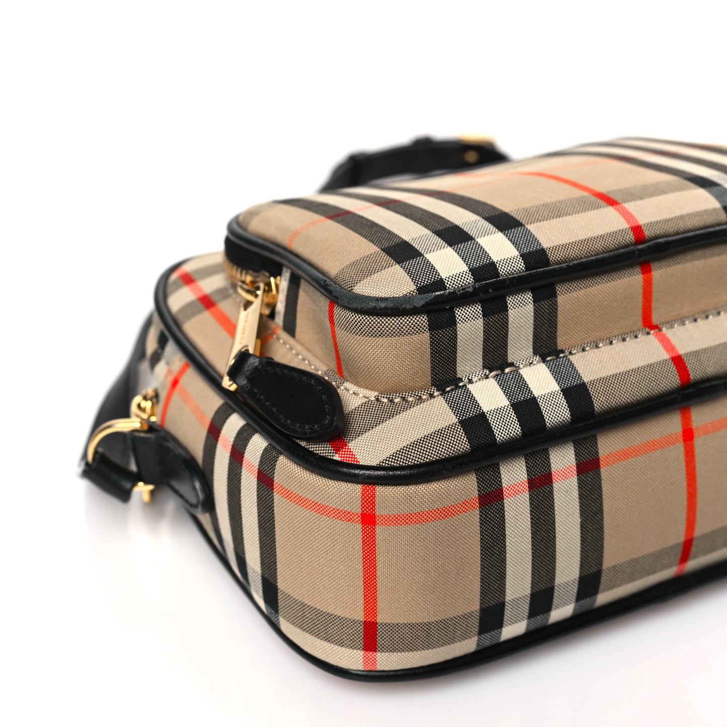 Calfskin Vintage Check Camera Bag Archive Beige