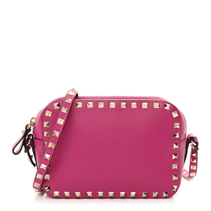 Valentino Garavani Calfskin Rockstud Camera Crossbody Bag Rose Violet 1 of 12