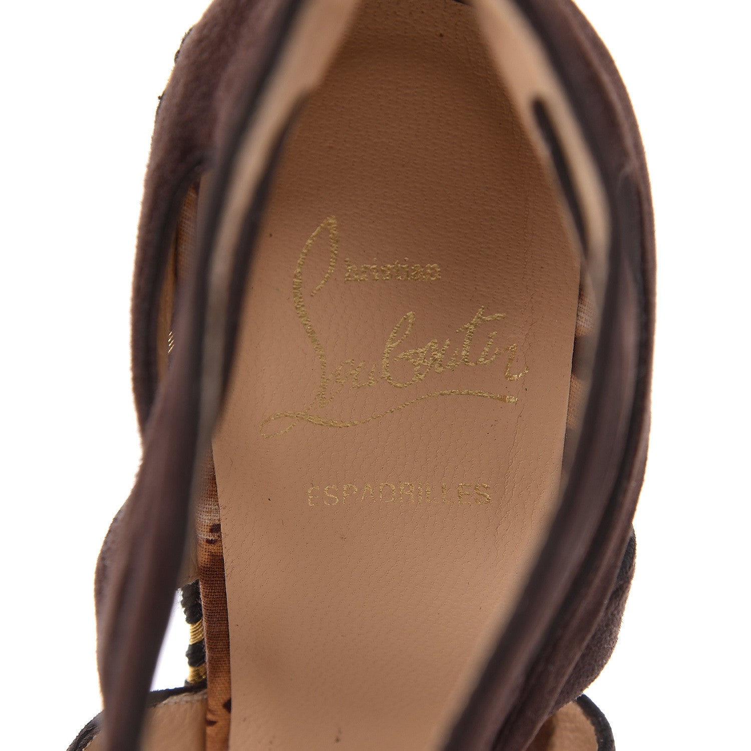 Christian Louboutin Suede Tosca 140 Platform Wedge Sandals 38 Chocolate 9 of 16