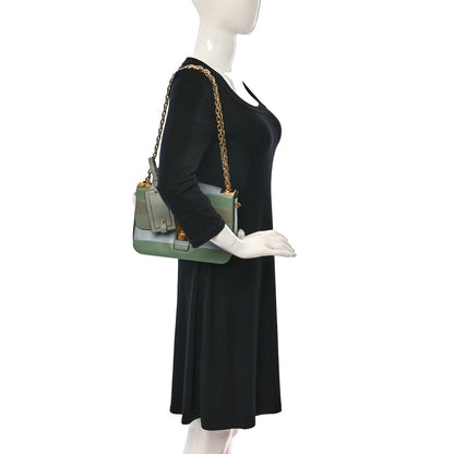 Valentino Garavani Nappa Striped B-Rockstud Flap Green 2 of 12