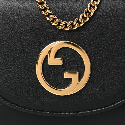 Gucci Roxy Calfskin Medium Blondie Chain Wallet Black 8 of 11
