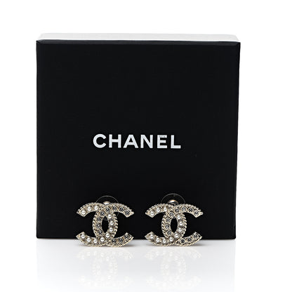 Chanel Pearl Crystal April In Paris CC Earrings Light Gold 5 of 5