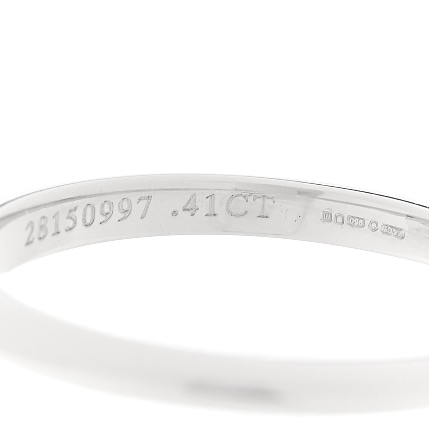 Platinum Diamond .41ct Solitaire Engagement Ring 51 5.75